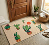 Boho Doormat | Cactus, Geometric Tile & Botanical Designs | Non-Slip Outdoor Welcome Rug