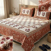Jaipur Hand Block Print King Size Bed Cover – 100% Cotton Floral Boho Bed Cover (108 x 108 in)