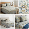Abstract Jaipuri Hand Block Print King Size Bedsheet – 100% Pure Cotton (108 x 108 in) with 2 Pillow Covers