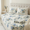Jaipur Hand Block Print King Size Bed Sheet with Laced Cushion Covers – 108 x 108 in Pure Cotton