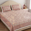 Mughal King Jaipuri Hand Block Print Cotton Bedsheet – Super King Size (108 x 108 in) with Matching Pillow Covers