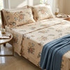 Luxury Glazed Cotton King Size Bedsheet (96 x 108 in) with 2 Matching Pillow Covers – Extra Large Premium Bedding