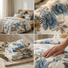 Modern Elegant Vibrant Floral King Size Bedsheet – 100% Pure Cotton (108 x 108 in) with 2 Pillow Cases