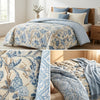 Double-Sided Reversible Comforter - Double Bed, Ultrasonic Stitched Glazed Cotton with Pure Fiber Filling