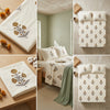 Minimalist Floral Super King Size Thick Bedsheet (108 x 108 inches) - Premium Cream Collection with 2 Matching Pillow Covers