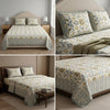Abstract Jaipuri Hand Block Print King Size Bedsheet – 100% Pure Cotton (108 x 108 in) with 2 Pillow Covers