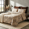 Modern Geometric Abstract King Size Bedsheet – 100% Pure Cotton (108 x 108 inches) with 2 Pillow Covers