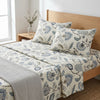 Hand Block Printed King Size Bed Sheet with 2 Quilted Pillow Covers – 100% Pure Cotton (108 x 108 in)