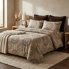 Modern Geometric Abstract King Size Bedsheet – 100% Pure Cotton (108 x 108 inches) with 2 Pillow Covers