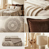 Modern Geometric Abstract King Size Bedsheet – 100% Pure Cotton (108 x 108 inches) with 2 Pillow Covers