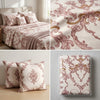 Premium 5-Piece Complete Bedding Set: 1 Double Bedsheet, 2 Pillow Covers & 2 Cushions with Fillers Included