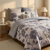 Double-Sided Reversible Comforter - Double Bed, Ultrasonic Stitched Glazed Cotton with Pure Fiber Filling