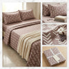 Modern Pattern & Floral King Size Bedsheet (108 x 108 inches) - Premium Printed 3-Piece Set with Ribbon Gift Packaging