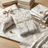 Modern Pattern & Floral King Size Bedsheet (108 x 108 inches) - Premium Printed 3-Piece Set with Ribbon Gift Packaging
